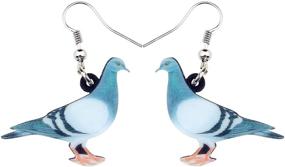 img 4 attached to 🐦 NEWEI Acrylic Pigeon Bird Earrings: Eye-catching & Stylish Parrot Dangle Jewelry for Women & Girls – Perfect Animal Charm Gift