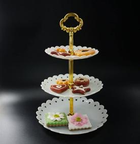 img 3 attached to 🍰 Plastic Dessert Stand - Cupcake Stand for Tea Parties and Art Displays