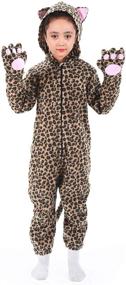 img 4 attached to Cheetah Onesie Costume Gilrs Jaguar