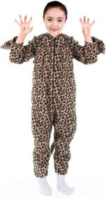 img 1 attached to Cheetah Onesie Costume Gilrs Jaguar