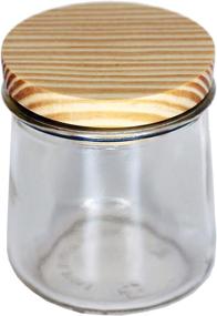 img 1 attached to Yoplait Oui Yogurt Container Wood Lids 🍯 (4 Pack) - Raw Wood Cover for Stylish Storage