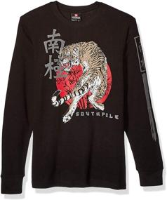 img 3 attached to 🔥 Stay Warm and Stylish with Southpole's Sleeve Crewneck Thermal Pattern Men's Clothing and Shirts