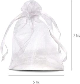 img 3 attached to 🎁 Drawstring Organza Bags for Birthday Parties, Weddings, Holidays - Ideal Fixtures & Equipment for Retail Stores