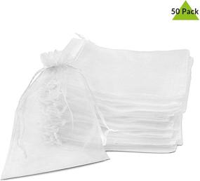 img 1 attached to 🎁 Drawstring Organza Bags for Birthday Parties, Weddings, Holidays - Ideal Fixtures & Equipment for Retail Stores