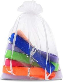 img 4 attached to 🎁 Drawstring Organza Bags for Birthday Parties, Weddings, Holidays - Ideal Fixtures & Equipment for Retail Stores