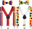 pieces suspenders adjustable suspender rainbow logo