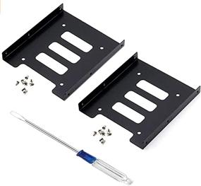 img 4 attached to 💾 Nanxudyj 2.5 to 3.5 Adapter - SSD Mounting Bracket Kit for PC SSDs