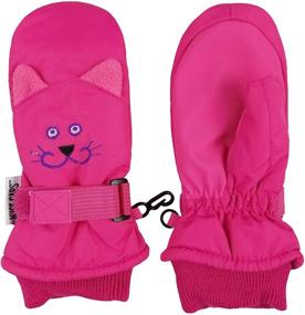 img 4 attached to N'Ice Caps Little Kids Cute Animal Faces Waterproof Warm Winter Snow Mittens: Cozy and Stylish Protection!