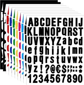 img 4 attached to Waynoda 770 Pieces 10 Sheets Self Adhesive Vinyl Letter Number Stickers Kit Hardware