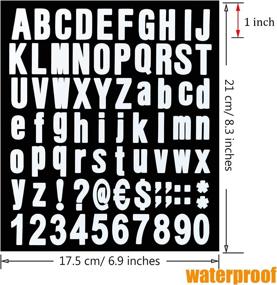 img 3 attached to Waynoda 770 Pieces 10 Sheets Self Adhesive Vinyl Letter Number Stickers Kit Hardware