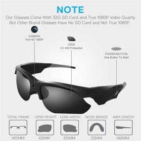 img 3 attached to 📸 1080P Full HD Camera Video Sunglasses for Recording, Shooting Camera Glasses for Cycling, Driving, Hiking, Fishing, Hunting