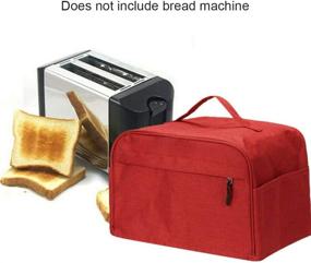 img 3 attached to 🍞 Protective Two/Four Slice Toaster Cover with Pocket - Universal, Washable Cotton Linen Bakeware Protector