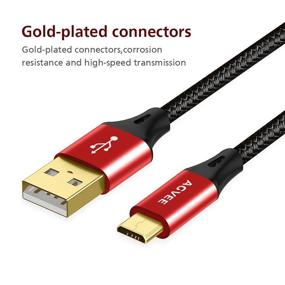 img 1 attached to 🔴 AGVEE [2 Pack 15ft] Micro USB Cable - Extra Long Android Charger 3A Fast Heavy Duty Phone Charging Cord for Galaxy S7, Galaxy S6, Galaxy J7, Galaxy J3, PS4, Xbox Controller - Red