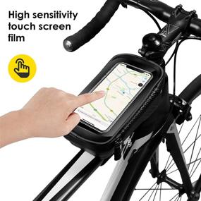 img 1 attached to 🚴 Waterproof Bike Phone Mount Bag - Acmind Bicycle Top Tube Frame Handlebar Bag with Touch Screen Phone Case for Cycling Accessories