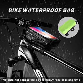 img 2 attached to 🚴 Waterproof Bike Phone Mount Bag - Acmind Bicycle Top Tube Frame Handlebar Bag with Touch Screen Phone Case for Cycling Accessories