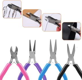 img 2 attached to 🔧 Premium Beading & Jewelry Making Tool Set: Jewelry Pliers cutters and Supplies