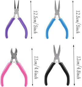 img 3 attached to 🔧 Premium Beading & Jewelry Making Tool Set: Jewelry Pliers cutters and Supplies