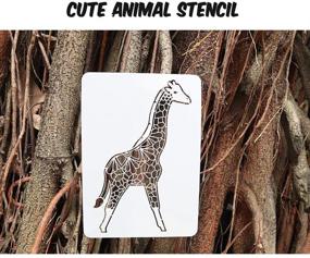 img 3 attached to 🐾 12-Piece Animal Stencil Set for Wood Painting, DIY Crafts, Furniture & Wall Projects