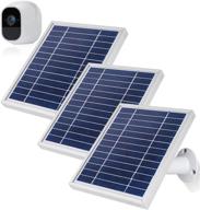 itodos solar panels for arlo pro 2 camera: 3 pack, 11.8 feet power cord, adjustable mount, silver (not compatible with arlo pro) logo