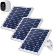 солнечная панель itodos для камеры arlo pro 2: набор из 3 штук, сетевой кабель длиной 11,8 фута, регулируемое крепление, серебристый цвет (не совместима с arlo pro). логотип