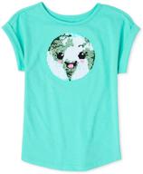 👚 girls sleeve graphic clothing tops, tees & blouses by the children's place logo