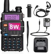 📻 tidradio td-f9gp ham radio handheld: upgraded uv-5r, high power 2-way radio, 1pack-black logo