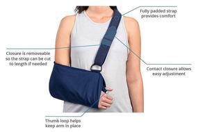 img 3 attached to FitPro Deluxe Adjustable Standard Arm Sling, Medium: Elevate Comfort and Support in Blue - Amazon Exclusive Brand