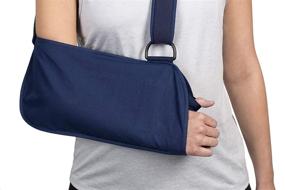 img 1 attached to FitPro Deluxe Adjustable Standard Arm Sling, Medium: Elevate Comfort and Support in Blue - Amazon Exclusive Brand