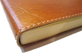 img 1 attached to 📔 Fiorentina Tan Italian Leather Guest Book: Elegant Soft Cover with Embossed Guests Design