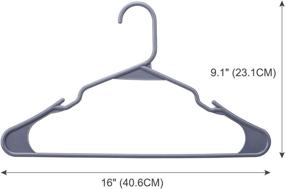 img 2 attached to 👕 Smartor Plastic Hangers: 60-Pack Ideal for Everyday Use - Clothing Hangers Grey