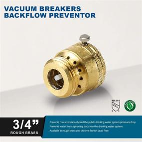 img 1 attached to 💧 Premium Midline Valve WC3400-OM Hose Bib Vacuum Breaker Backflow Preventor - Lead Free Brass, 3/4’’ FIP x MHT