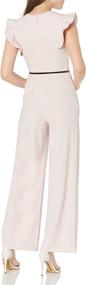 img 1 attached to 👗 Stylish and Flattering: Calvin Klein Flutter Sleeves Jumpsuit for Women