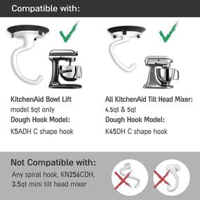 img 1 attached to KneadAce Dough Hook Shield - Mess-Free Kitchen Aid Solution to Prevent Dough Climbing and Clogging in Mixers – Compatible with Most C Shape KitchenAid Dough Hooks