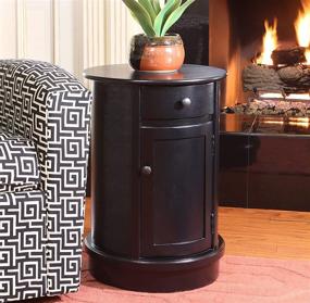 img 1 attached to 🖤 Satin Black Decor Therapy Side Table - Elegant and Functional Accent for any Setting