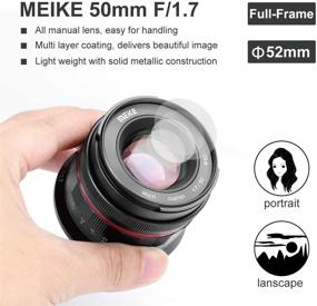 img 1 attached to 📷 Meike 50mm F1.7 Full Frame Manual Focus Prime Lens: Perfect for RF Mount Cameras EOS-R, EOS-RP, R5, R6