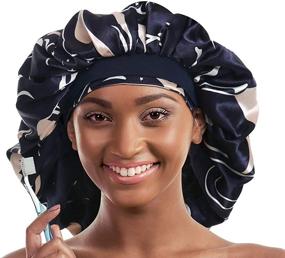 img 3 attached to 💆 Ultimate Care for Your Hair: Extra Large Silky Satin Bonnet with Double Layer Protection