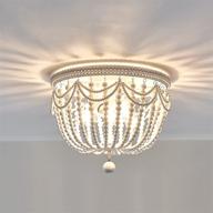 cvkash 3 light chandelier white rustic boho semi ceiling lighting kitchen dining logo
