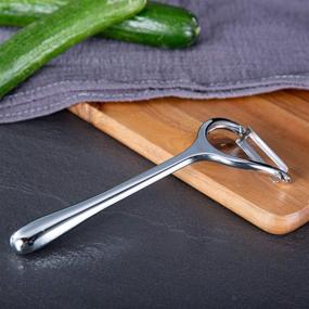 img 3 attached to Bezal - Stainless Steel Vegetable Y Peeler: Non-Slip Grip, Non-Rust Blade for Effortless Kitchen Fruit & Vegetable Slicing - Dishwasher Safe, Ideal for Citrus Bar Cocktails and Peeling Tasks