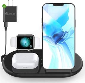 img 4 attached to Беспроводная зарядная станция leQuiven 3-в-1 для iPhone 12/11 Pro Max XR XS, AirPods Pro/2, iWatch SE/6/5/4/3/2/1 - Совместима с Samsung Galaxy S21/S20/S10/S9 и другими