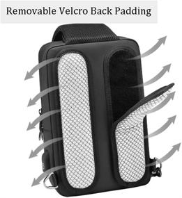 img 1 attached to Black Cross-Body Chest Sling Pack for Men with USB Charging Port - Fits 9.7in Tablet