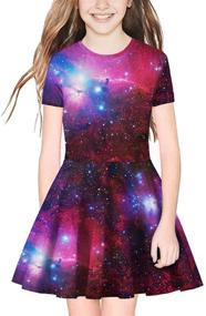 img 3 attached to Платья Galaxy Sleeve Casual для девочек - Одежда для девочек TENMET