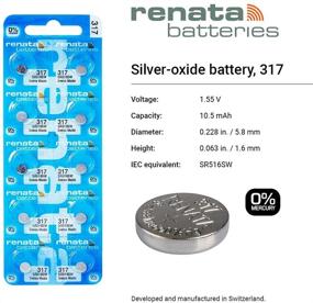 img 4 attached to 🔋 Renata #317 Silver Oxide Battery - 10 Pack: Affordable and Long-lasting Power Solution (317-10)
