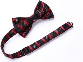 img 3 attached to HISDERN Stripe Suspenders Pocket: Adjustable Men's Accessories for a Dapper Look