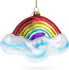 img 4 attached to BestPysanky Rainbow Clouds Christmas Ornament