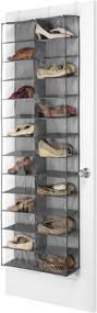 img 3 attached to 👞 Crosshatch Gray Whitmor Over The Door Shoe Shelves - 26 Sections