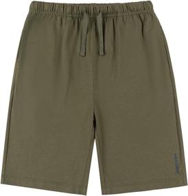 img 3 attached to 🩳 Athletic Black X Large Boys' Clothing: AMERICLOUD Drawstring Shorts with Pockets