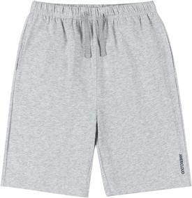 img 2 attached to 🩳 Athletic Black X Large Boys' Clothing: AMERICLOUD Drawstring Shorts with Pockets