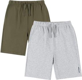 img 4 attached to 🩳 Athletic Black X Large Boys' Clothing: AMERICLOUD Drawstring Shorts with Pockets