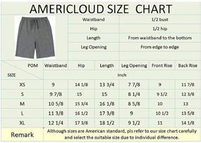 img 1 attached to 🩳 Athletic Black X Large Boys' Clothing: AMERICLOUD Drawstring Shorts with Pockets