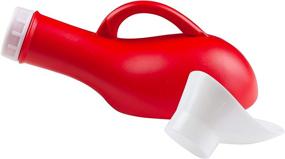 img 4 attached to 🚽 North American Health + Wellness Unisex Portable Urinal Plastic Bottle with Screw Top and Female Adapter - Red, 1 Count